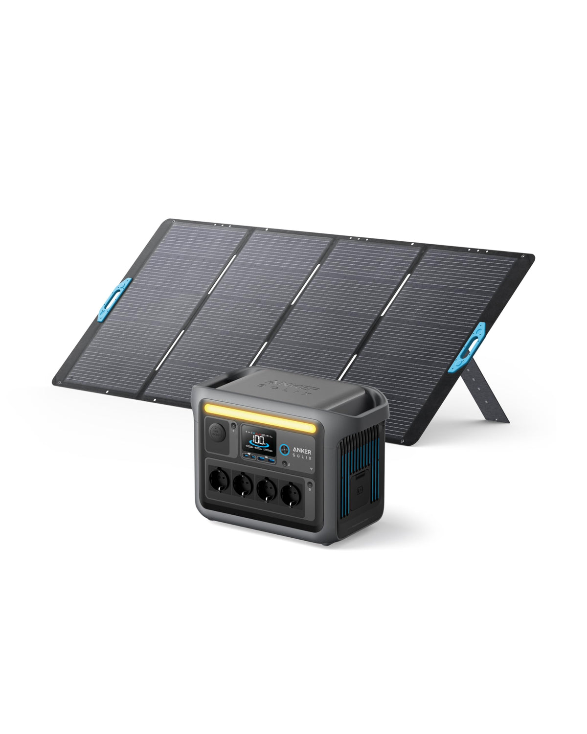 Anker SOLIX C1000 tragbare Powerstation mit wasserfester Tragetasche, 1800W Solargenerator, 1056Wh LFP (LiFePO4) Akku, 4 AC-Steckdosen