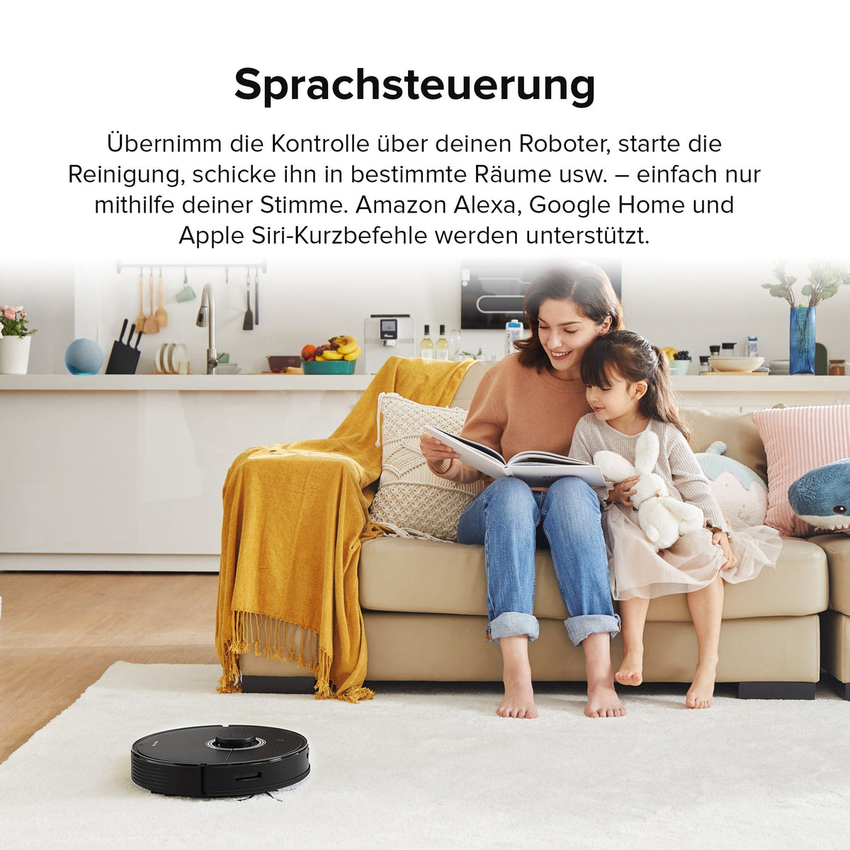 Roborock Q7 Max Saugroboter und Wischmopp mit 4200 Pa Saugleistung.