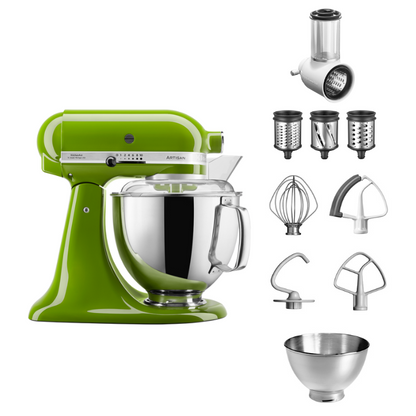KitchenAid 4,8 L 5KSM175 Artisan Küchenmaschine Beginnerset mit Gemüseschneider