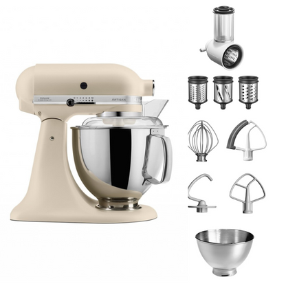 KitchenAid 4,8 L 5KSM175 Artisan Küchenmaschine Beginnerset mit Gemüseschneider