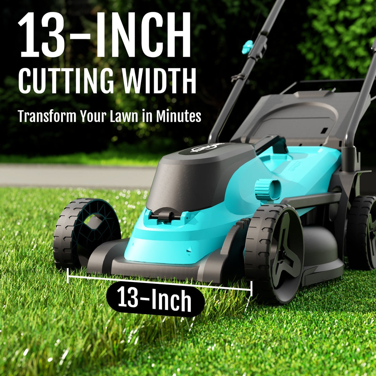 YARDCARE 13" bürstenloser Akku-Rasenmäher
