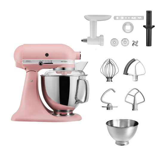 KitchenAid 4,8 L 5KSM175 Artisan Küchenmaschine Cookielover mit Fleischwolf+Spritzgebäckvorsatz