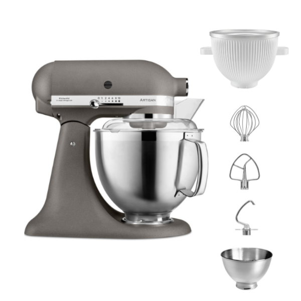 KitchenAid 4,8 L 5KSM185 Artisan Küchenmaschine Icelover Eiszubereiter 5KSMICM
