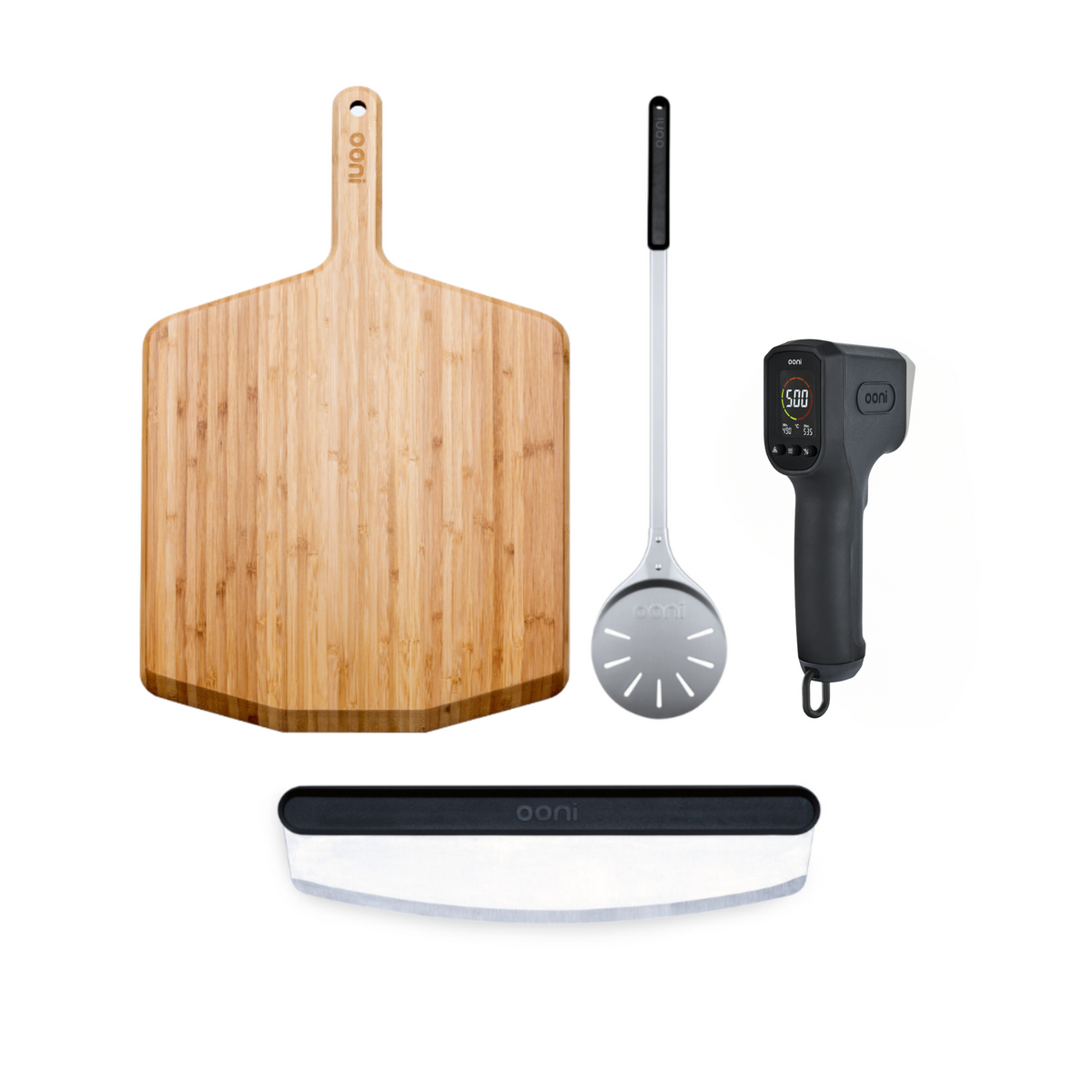 Ooni Premium Zubehör Paket mit 16" Bambusbrett