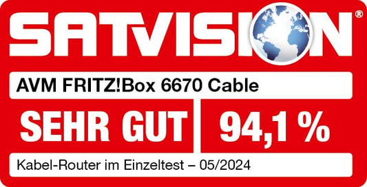 FRITZ!Box 6670 Cable – Wi-Fi 7 Kabelrouter mit DOCSIS 3.1, Zigbee & 2.5-Gbit-LAN