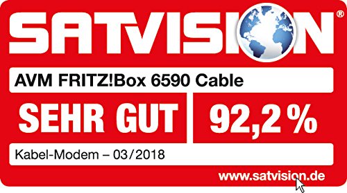 AVM FRITZ!Box 6590 Cable WLAN AC+N (DOCSIS 3.0, Dual-WLAN 1.733 Mbit/s + 800 Mbit/s, VoIP)