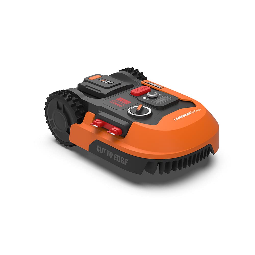 WORX Landroid M WR141E Mähroboter/Akkurasenmäher für kleine Gärten bis 500 qm/Selbstfahrender Rasenmäher für einen sauberen Rasenschnitt, Bunt