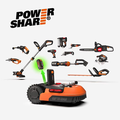 WORX M WR141E Mähroboter 500 m² für kleine Gärten, Akku & Selbstfahrend