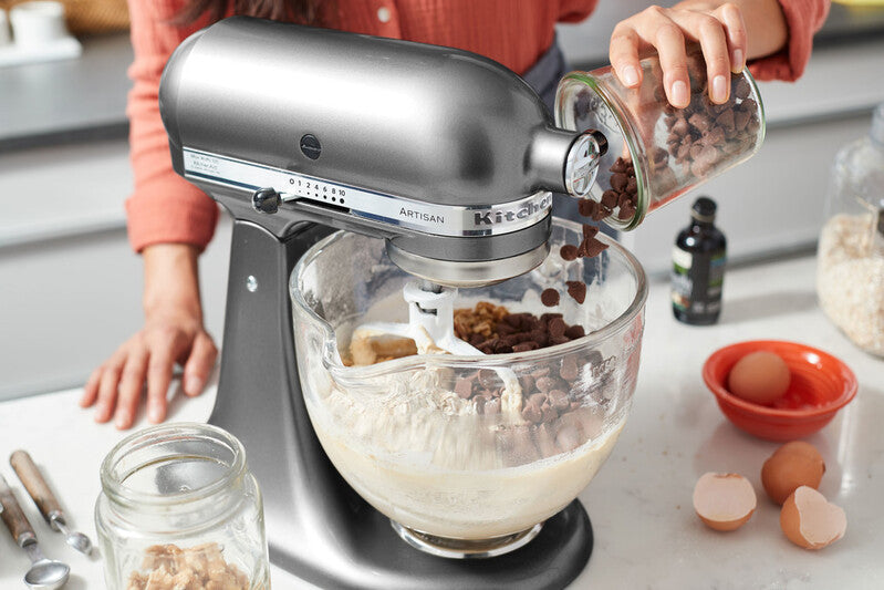 KitchenAid 4,8 L 5KSM185 Artisan Küchenmaschine Cookielover Artisan Fleischwolf+Spritzgebäck+Flexirührer