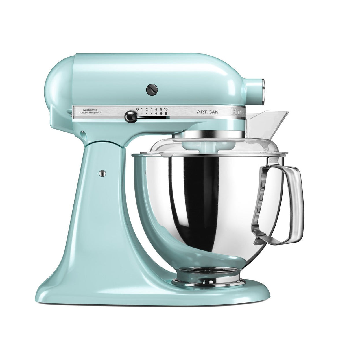KitchenAid 4,8 L 5KSM175 Artisan Küchenmaschine Allrounderset mit Gemüseschneider+Fleischwolf+Spritzge