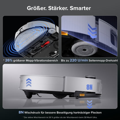 Roborock Saros 10 Saugroboter mit Dual Anti-Tangle System