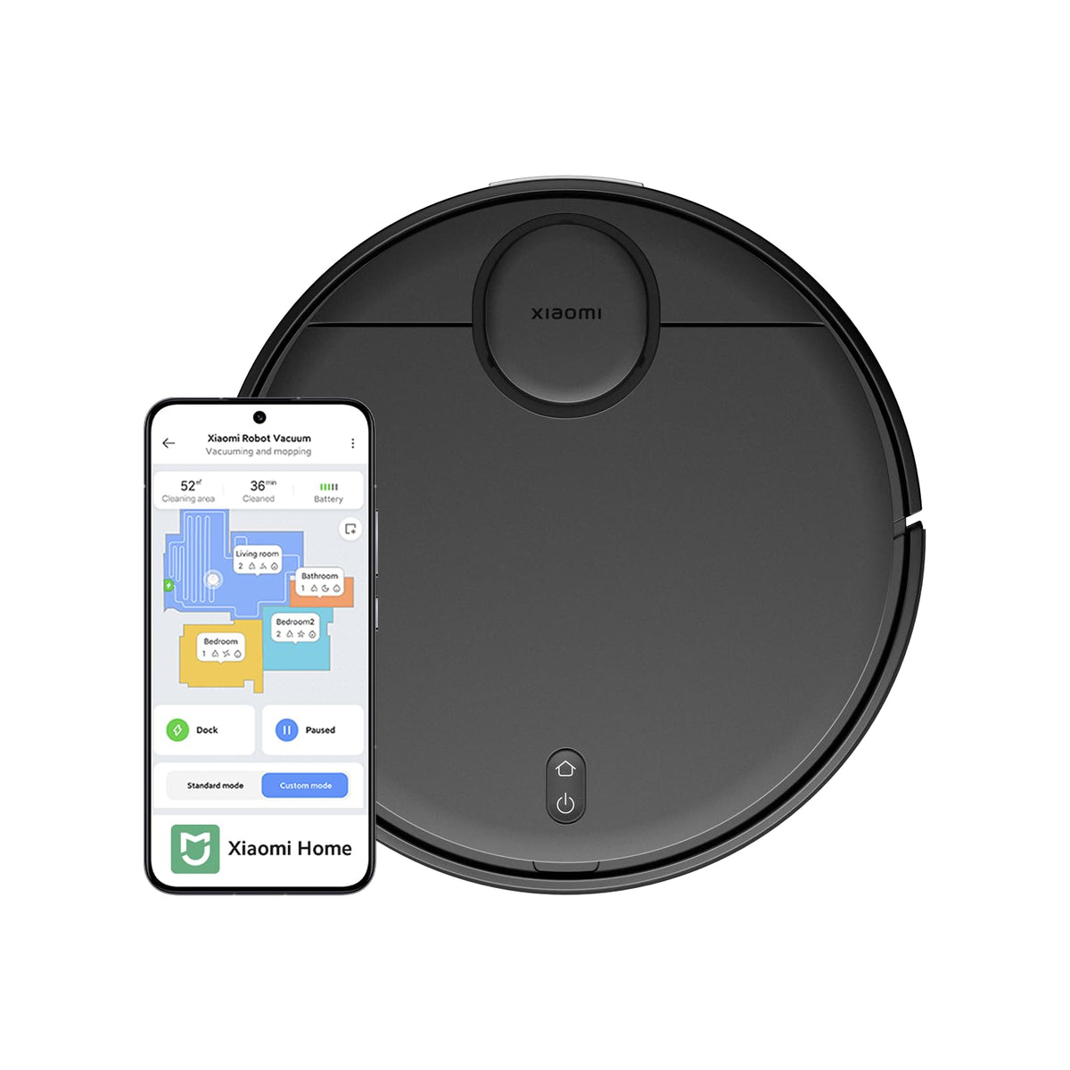 Xiaomi Robot Vacuum X20 Max - 8000 Pa Suction Power, Dual Mop System with Hot Water Cleaning and Drying, 75 Days Dust Capacity, 4 Cleaning Modes and 5200 mAh Battery for Smart, Thorough Cleaning