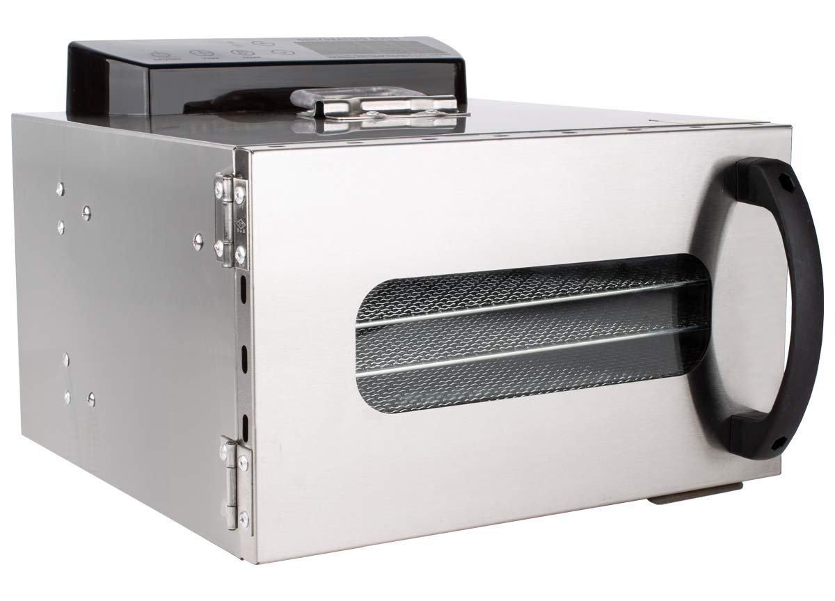 Beeketal 'BDA-15' Dörrautomat aus Edelstahl mit 10 Etagen, Zeitschaltuhr (max. 24h), einstellbarer Temperatur (30-90 °C) und LED Bedienfeld - Profi Gastro Dörrgerät inkl. 10 Einlegegitter