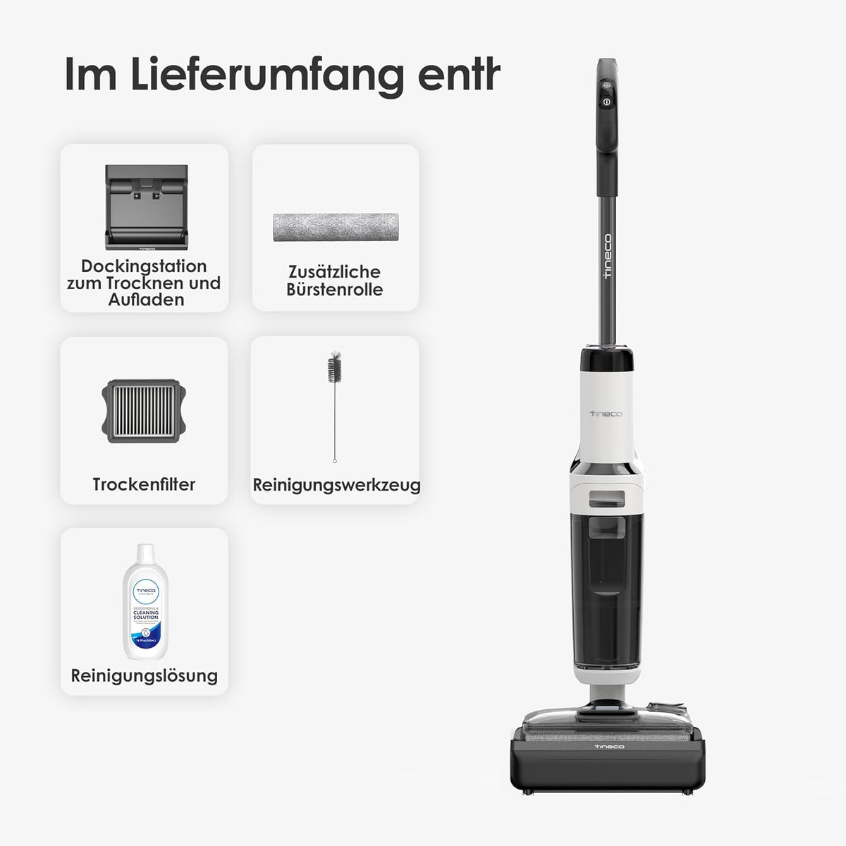 Tineco S6, 70°C Selbstreinigung, Flachdesign, 40 Min Laufzeit
