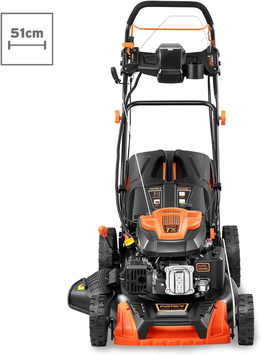 FUXTEC FX-RM5196eSPRO 4in1 Benzinmäher, E-Start & Antrieb, 51 cm Schnitt