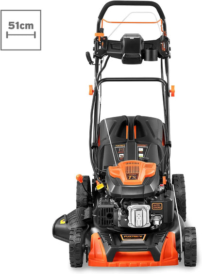 FUXTEC FX-RM5196eSPRO 4in1 Benzinmäher, E-Start & Antrieb, 51 cm Schnitt