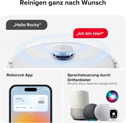 Roborock Qrevo Curv, 18,500Pa, Hebemopp, 75°C Wäsche, Anti-Tangle, Sprachsteuerung