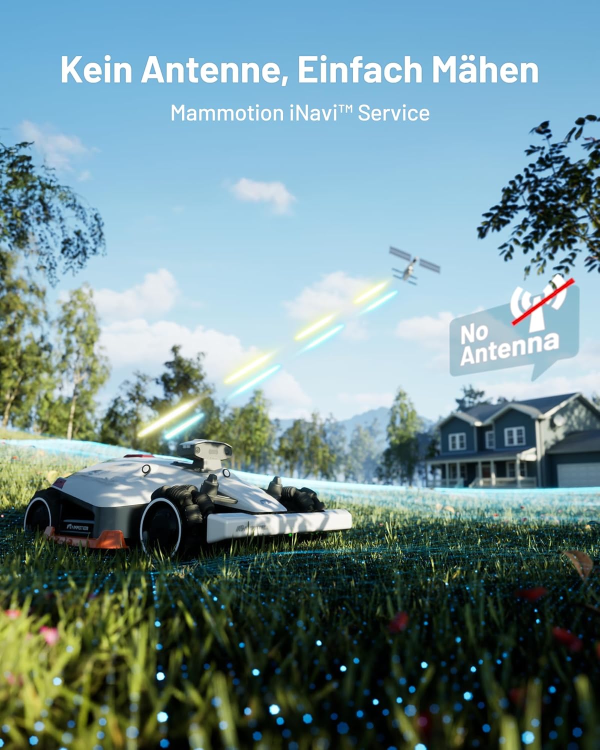 MAMMOTION LUBA 2 AWD 5000X Mähroboter 5000 m², NetRTK+Vision, ohne Kabel, 80 % Steigung