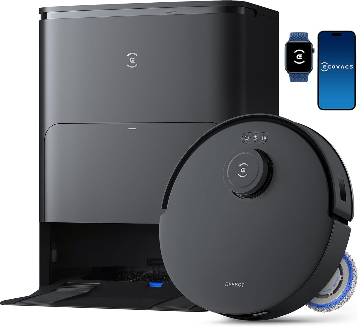 Deebot T30S Pro, 11,000Pa, Heißwasser-Wischung, ZeroTangle, TruEdge™, KI-Navigation
