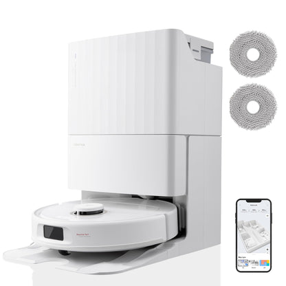 roborock Qrevo Pro Set Saugroboter mit Wischfunktion&Hebarem Wischmopp, 7000Pa, FlexiArm Design™ Kantenreinigung, 60 °C Heißwasser-Moppwäsche, zusätzlich 2 Wischmops, Roboterstaubsauger-Set(Schwarz)