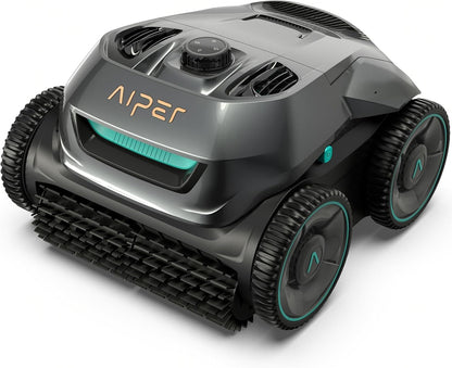 AIPER ZT6002 Poolroboter, Quad-Motorensystem, WavePath Navigationstechnologie, 3 Reinigungsmodi, Wandklettern, Poolsauger Akku Kabellos, Poolroboter Boden und Wand Ideal für Pool bis zu 150㎡