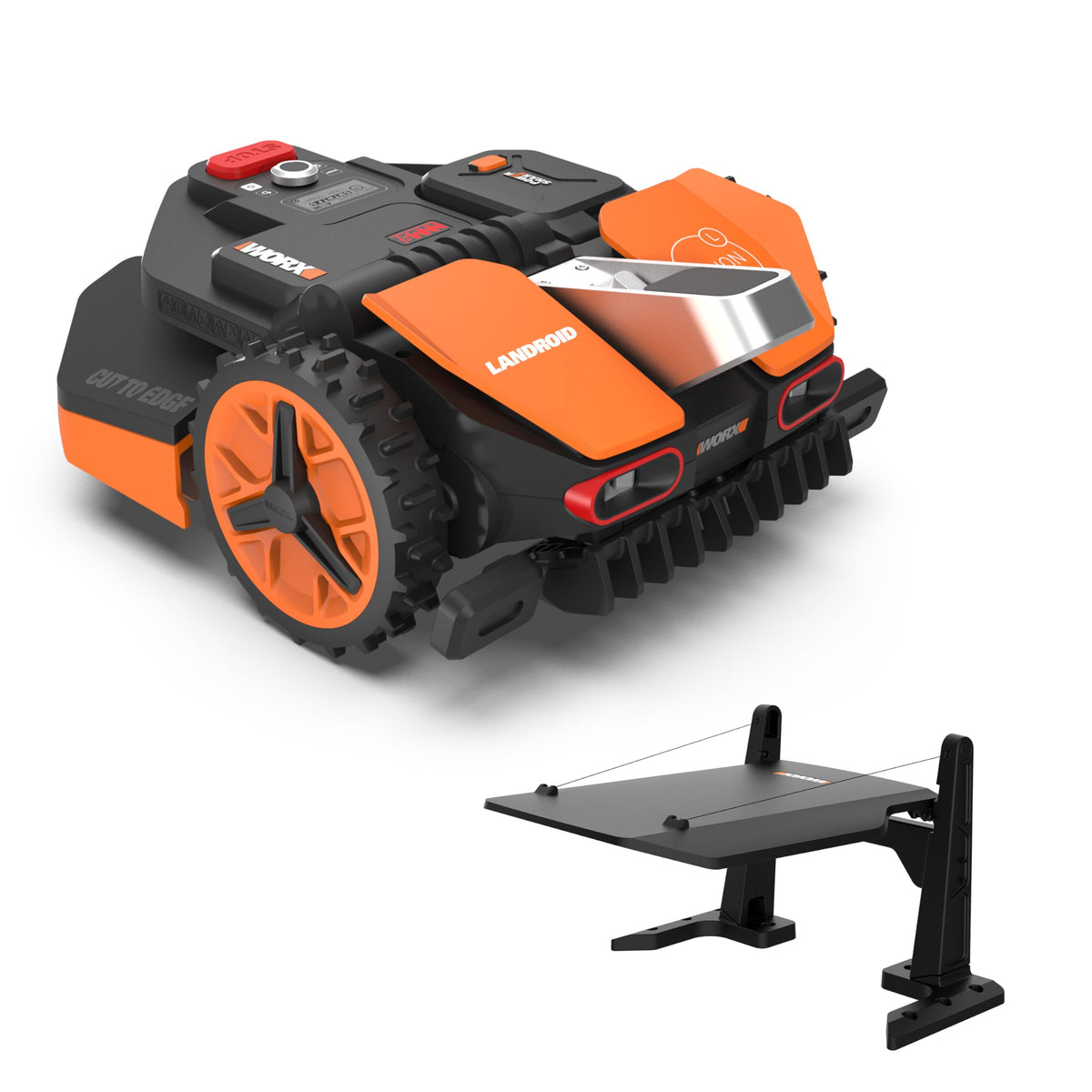 WORX Landroid M WR141E Mähroboter/Akkurasenmäher für kleine Gärten bis 500 qm/Selbstfahrender Rasenmäher für einen sauberen Rasenschnitt, Bunt