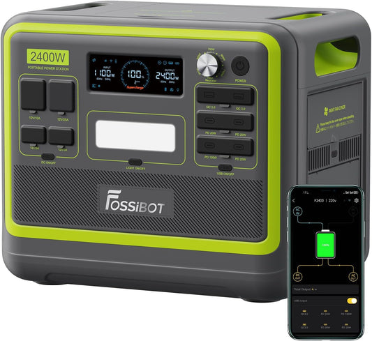 FOSSiBOT F2400 Powerstation 2048Wh, 2400W (4800W Peak), 3 AC Ausgänge