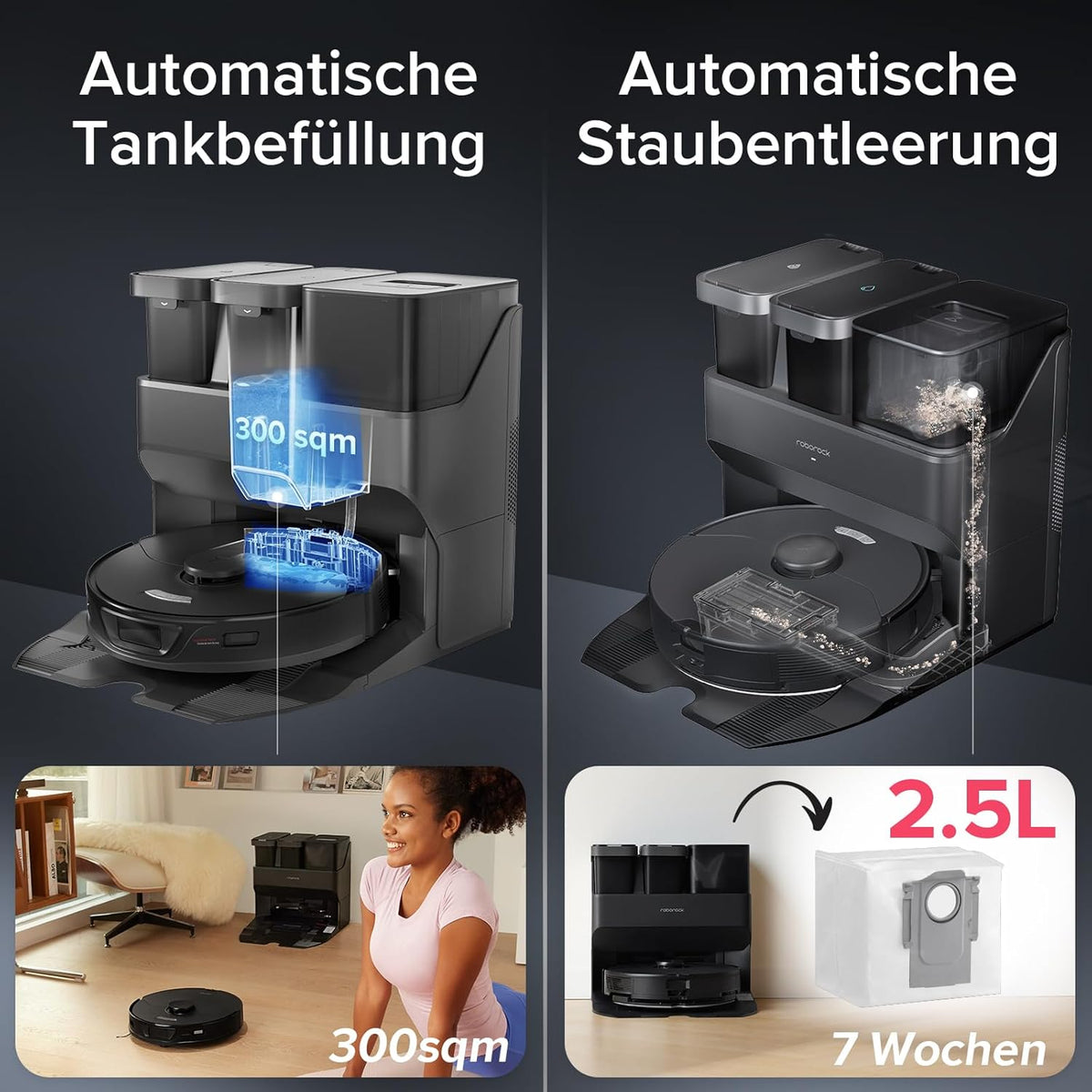 Roborock S7 Max Ultra, 5500 Pa, Selbstreinigung & App-Steuerung