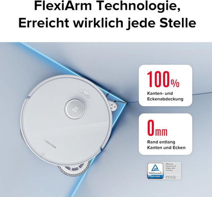 Roborock Qrevo Curv, 18,500Pa, Hebemopp, 75°C Wäsche, Anti-Tangle, Sprachsteuerung