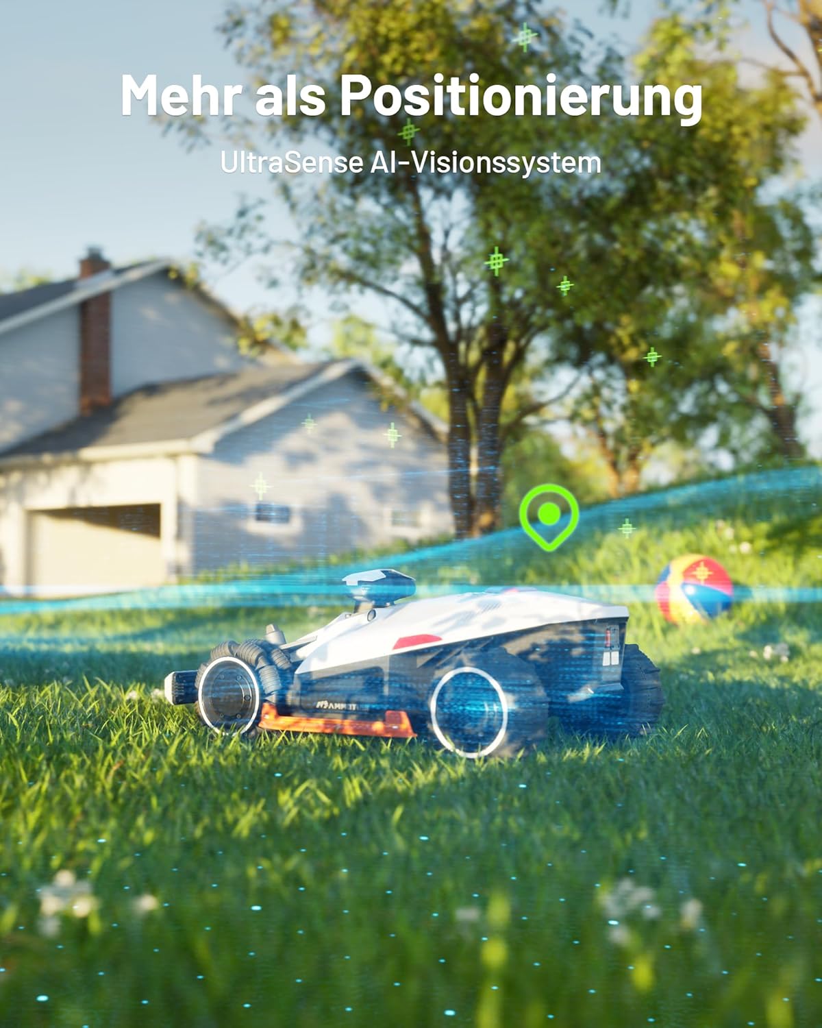 MAMMOTION LUBA 2 AWD 5000X Mähroboter 5000 m², NetRTK+Vision, ohne Kabel, 80 % Steigung