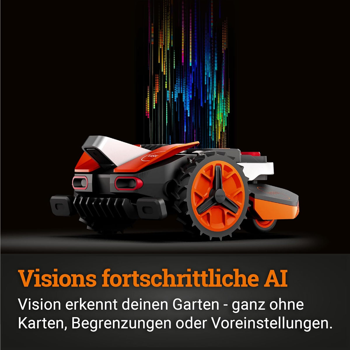 WORX Vision M800 Mähroboter 800 m² ohne Kabel, KI & Igelschutz