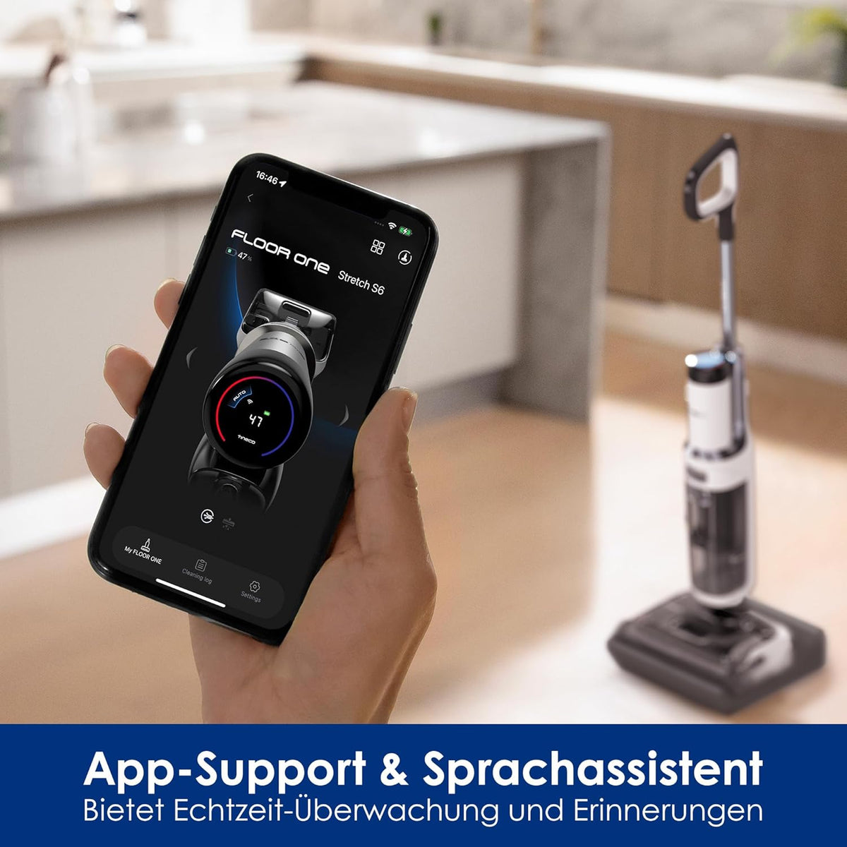 Tineco S6, 70°C Selbstreinigung, Flachdesign, 40 Min Laufzeit