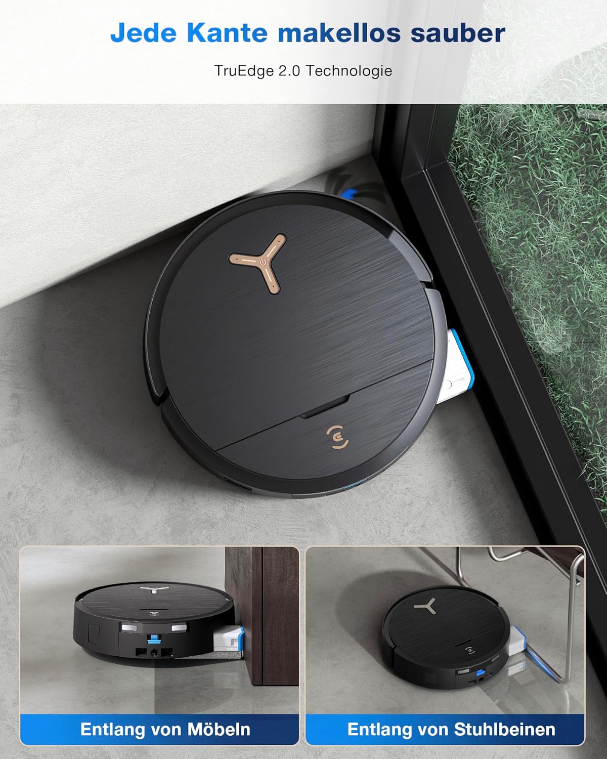 ECOVACS X9 PRO Omni, 16.600Pa, OZMO Roller, ZeroTangle 3.0, Heißwasser-Wischung, TruEdge 2.0, YIKO-GPT