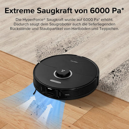 Roborock S8, 6000Pa, Doppelbürste, 3D Hindernisvermeidung, Alexa-kompatibel, Tierhaare