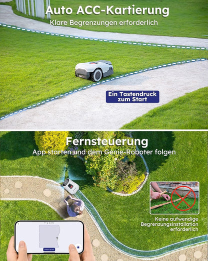 ANTHBOT KI Mähroboter, 900m², Kabellos, RTK+4-Kamera, Mehrzonen, Hindernisvermeidung