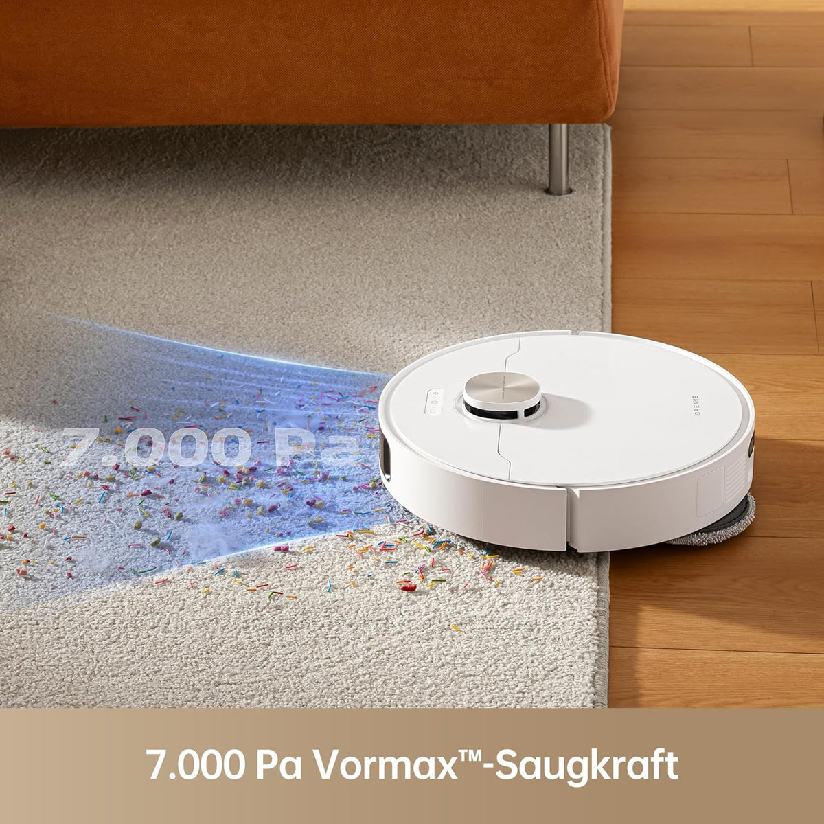 Dreame L10s Pro Ultra Heat, 7,000Pa, Heißwasser-Mopp, Teppicherkennung, Doppel-Mopp, Selbstreinigung