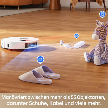 Dreame L10s Pro Ultra Heat, 7,000Pa, Heißwasser-Mopp, Teppicherkennung, Doppel-Mopp, Selbstreinigung
