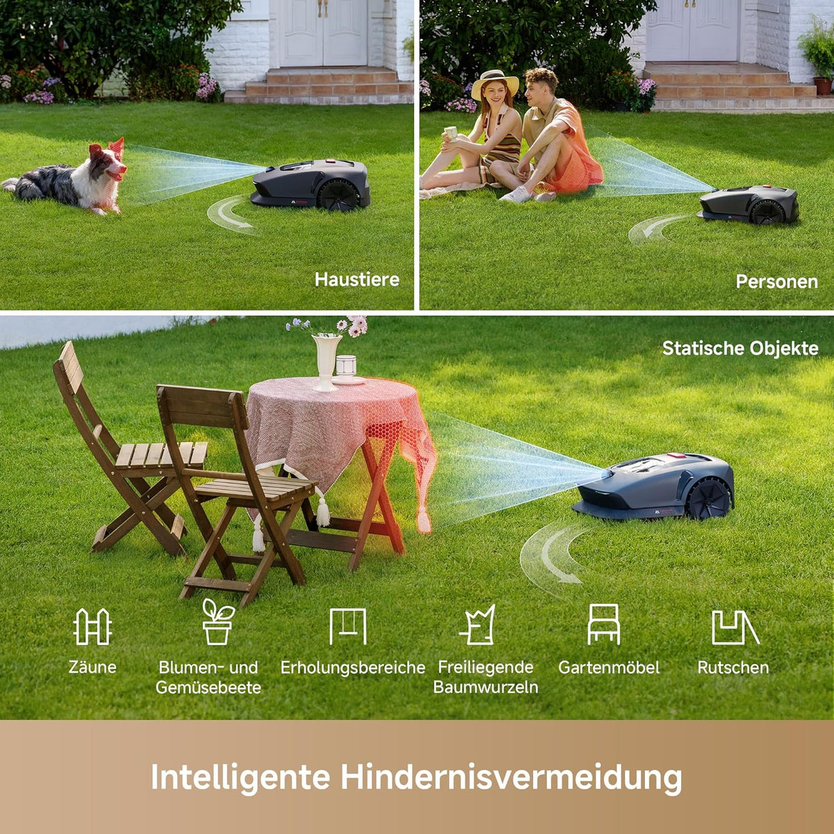 MOVA 600 Mähroboter 600 m², 3D-LiDAR & App-Steuerung