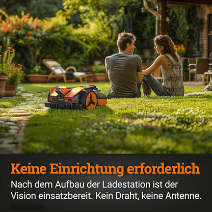 WORX Vision M800 Mähroboter 800 m² ohne Kabel, KI & Igelschutz