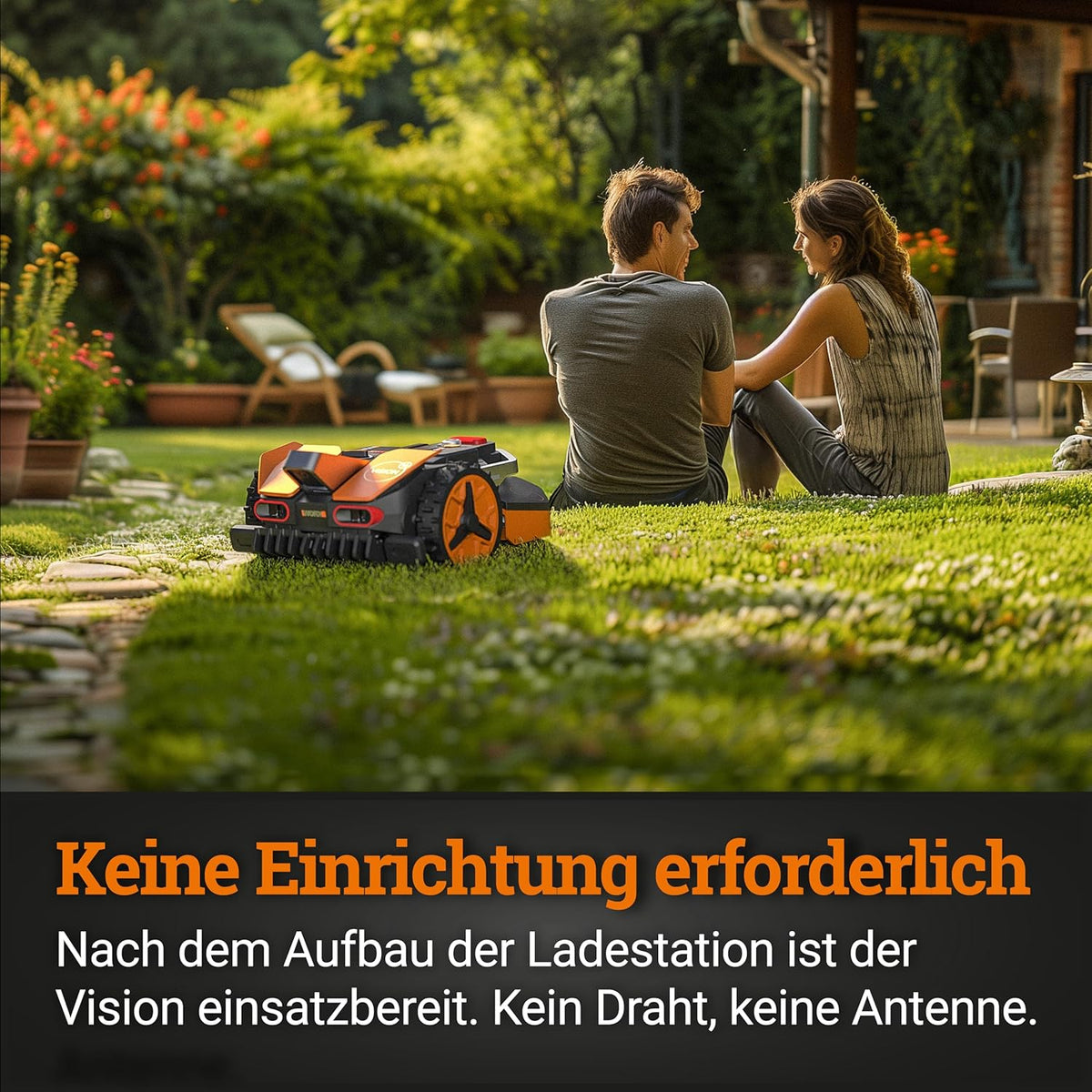 WORX Vision S250 Mähroboter 250 m² ohne Kabel, KI & Igelschutz