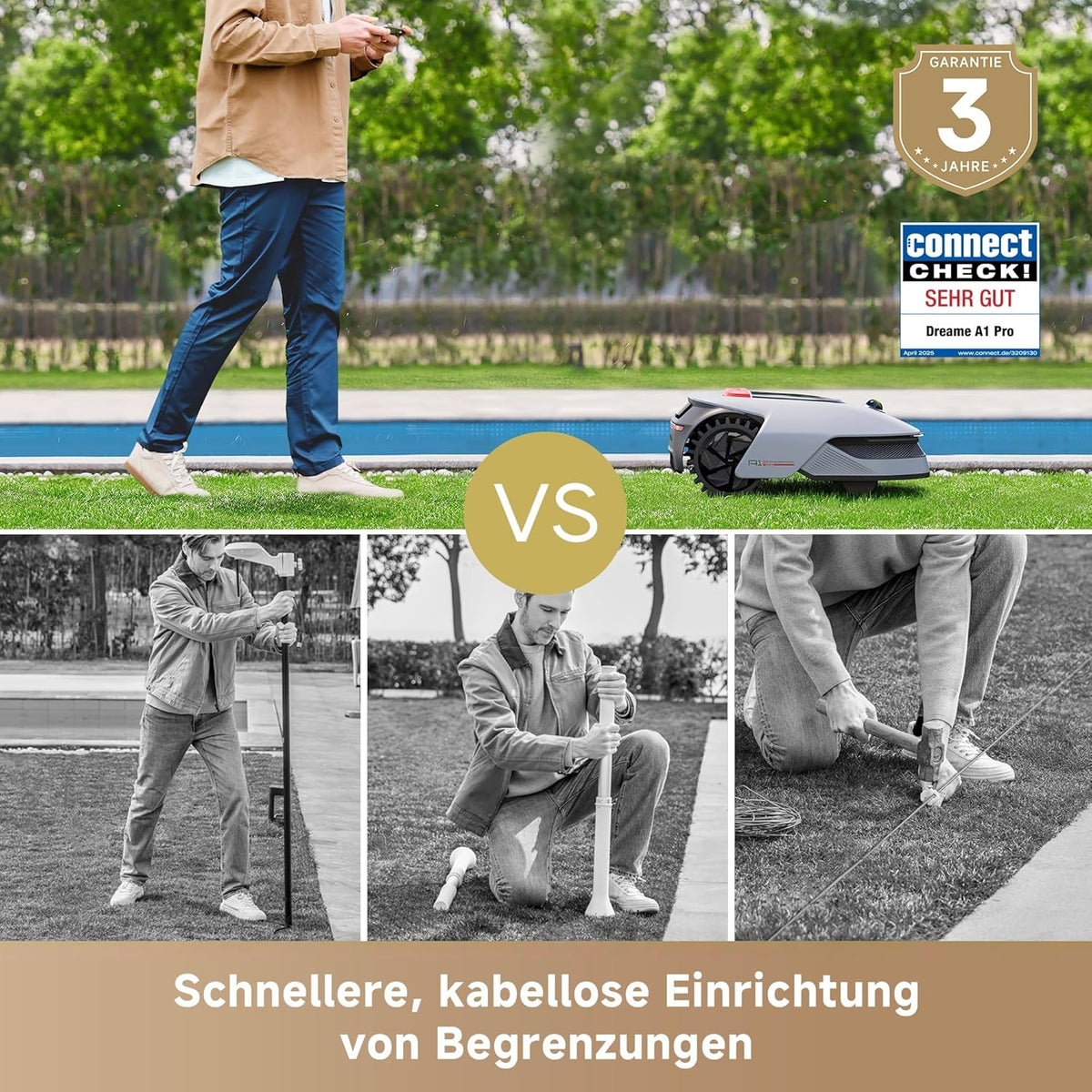 Dreame A1 Pro Mähroboter, 2000m², Drahtlos, OmniSense™, App & Zonensteuerung, Hindernisvermeidung