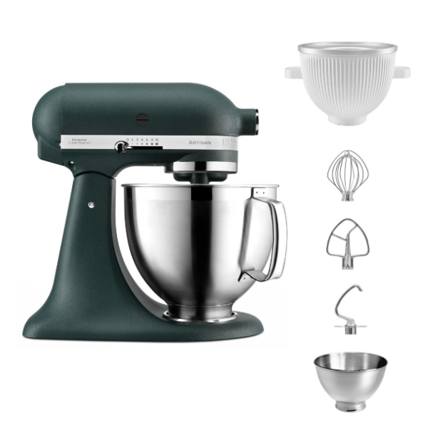 KitchenAid 4,8 L 5KSM185 Artisan Küchenmaschine Icelover Eiszubereiter 5KSMICM