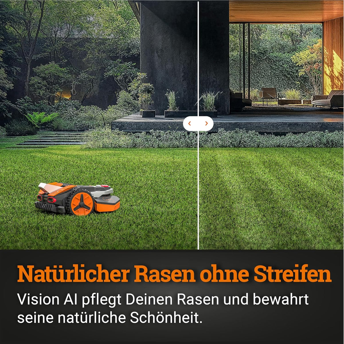 WORX Vision S250 Mähroboter 250 m² ohne Kabel, KI & Igelschutz