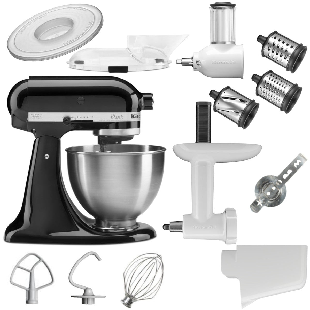 KitchenAid 4,3 L 5K45SS Classic Küchenmaschine Set 6