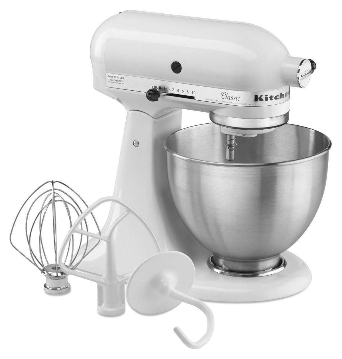 KitchenAid 4,3 L 5K45SS Classic Küchenmaschine Set 5 Fleischwolf+Spritzgebäck+Deckel+Schüssel+Spritz