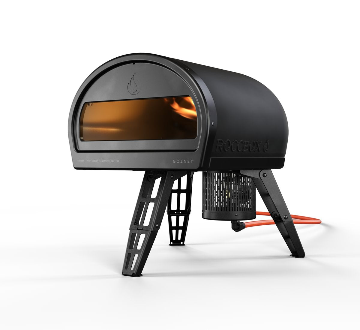 Gozney Roccbox Pizzaofen mit Abdeckhaube, Frontablage und Roccbox Pizzawender