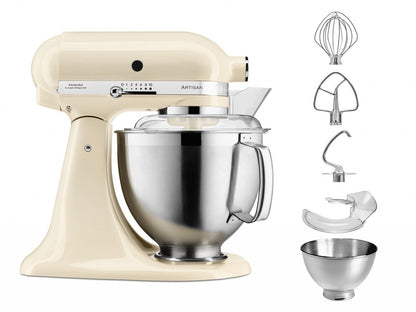 KitchenAid 4,8 L 5KSM185 Artisan Küchenmaschine Allrounderset Fleischwolf+Spritzgebäck+Gemüseschneider