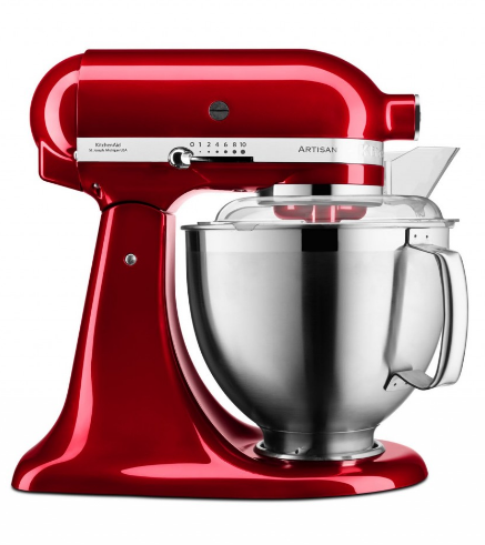 KitchenAid 4,8 L 5KSM185 Artisan Küchenmaschine Meatlover Metallfleischwolf 5KSMMGA Gr. 8