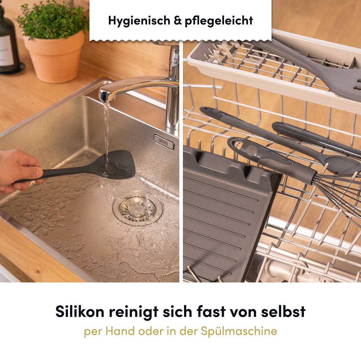 Servierlöffel mit robustem Edelstahlkern